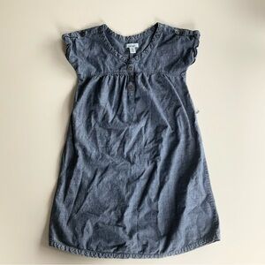 Old Navy Girls Youth Medium Size 8 Mid Tone Blue Chambray Cotton Shirt Dress